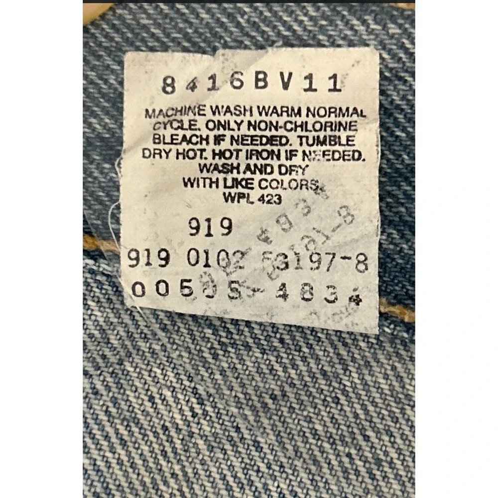 Vintage‎ Levis 505 Mens Vintage Regular Fit Straight Jeans Light Wash Blue 36x32
